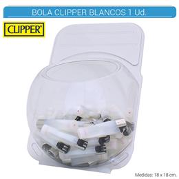 EXPOSITOR PVC BOLA CLIPPER TRANS. BLANCO 48 Uds. CGLA 064A