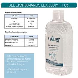 LEA GEL LIMPIAMANOS 500 ml 1 Ud.