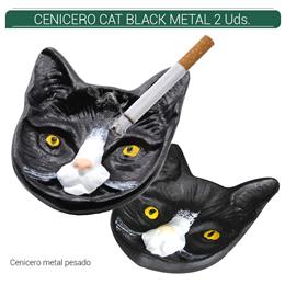 CENICERO CAT BLACK METAL 2 Uds. 02.10110