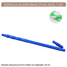BOQUILLA SHISHA ALADIN WAVE ALUMINIO AZUL 29 cm. 1 Ud. M320B