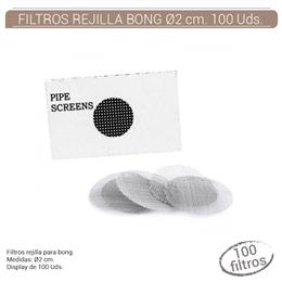 FILTROS REJILLA BONG 20 mm. 100 Uds. 15070