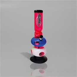 BONG ATOMIC BUBLES ROJO BASE CAUCHO 30 cm. 1 Ud. 02.12836R