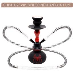 SHISHA 25 cm. 2 Mang. SPIDER NEGRA/ROJA 1 Ud. 02.30763