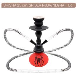 SHISHA 25 cm. 2 Mang. SPIDER ROJA/NEGRA 1 Ud. 02.30764