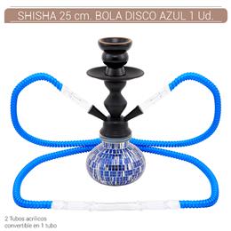 SHISHA 25 cm. 2 Mang. BOLA DISCO AZUL 1 Ud. 02.30769