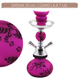 SHISHA 25 cm.2 Mang. LIZARD LILA 1 Ud. 02.30719