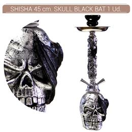 SHISHA 45 cm. 2 Mang. SKULL-BLACK BAT 1 Ud. 02.30561