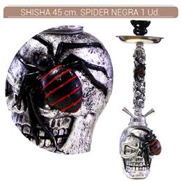 SHISHA 45 cm. 2 Mang. SKULL-SPIDER NEGRA 1 Ud. 02.30560