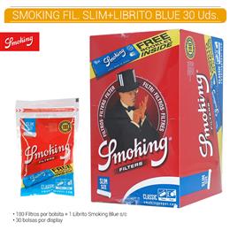 SMOKING FILTROS SLIM CLASSIC 180 + LIBRITO SMK BLUE 30 Uds.