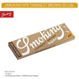 SMOKING REGULAR Nº8 THINNEST BROWN 50 Lib.