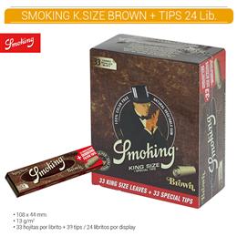 SMOKING KING SIZE BROWN + TIPS 24 Lib.