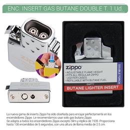 ZIPPO ENC. INSERT GAS BUTANO DOUBLE TORCH 1 Ud. 2006816