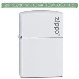 ZIPPO ENC. WHITE MATTE W/LOGO 1 Ud. 60001270 [810612]