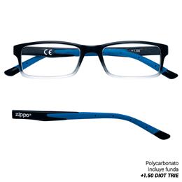 ZIPPO READING GLASSES +1.50 DIOT TRIE BLUE 1 Ud. 31Z091-BLU150 2006643