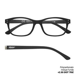 ZIPPO READING GLASSES +2.50 DIOT TRIE 1 Ud. 31Z-B27-BLK250