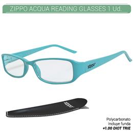 ZIPPO ACQUA READING GLASSES +1.00 DIOT TRIE 1 Ud. 31Z031-ACQ100