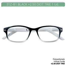 ZIPPO BLACK READING GLASSES +2.50 DIOT TRIE 1 Ud. 31Z-B1-BLK250 2004865