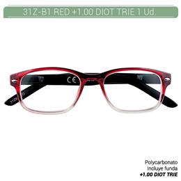 ZIPPO RED READING GLASSES +1.00 DIOT TRIE 1 Ud. 31Z-B1-RED100 2004850