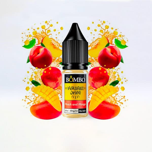 BOMBO NIC SALTS PEACH & MANGO WAILANI JUICE 10 mg 10 ml 1 Ud.