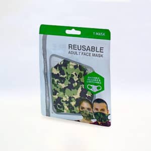 MASCARILLA DE SEGURIDAD REUTILIZABLE CAMUFLAJE 20 Uds. 755040