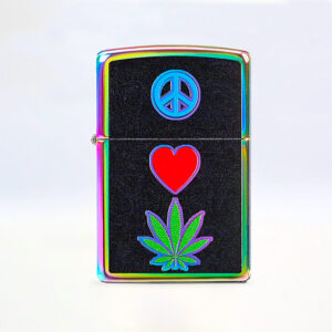 ZIPPO ENC. PEACE, LOVE, LEAF DESIGN Ud. 60003683