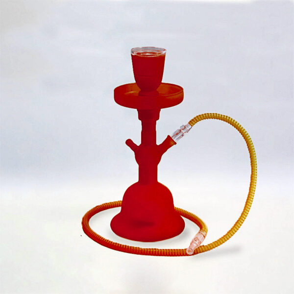 SHISHA 35 cm. 1 Mang. GLASS NARANJA LED 1 Ud. 02.30472