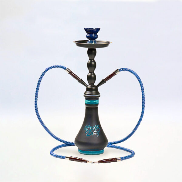 SHISHA 45 cm. 2 Mang. JAPON BLACK AZUL 1 Ud. 02.30419