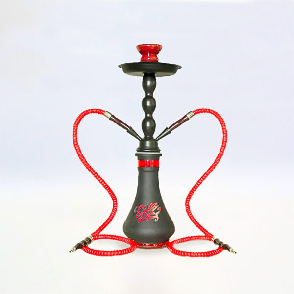 SHISHA 45 cm. 2 Mang. JAPON BLACK ROJA 1 Ud. 02.30420