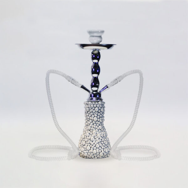 SHISHA 45 cm. 2 Mang. LUXOR BLANCA 1 Ud. 02.30551