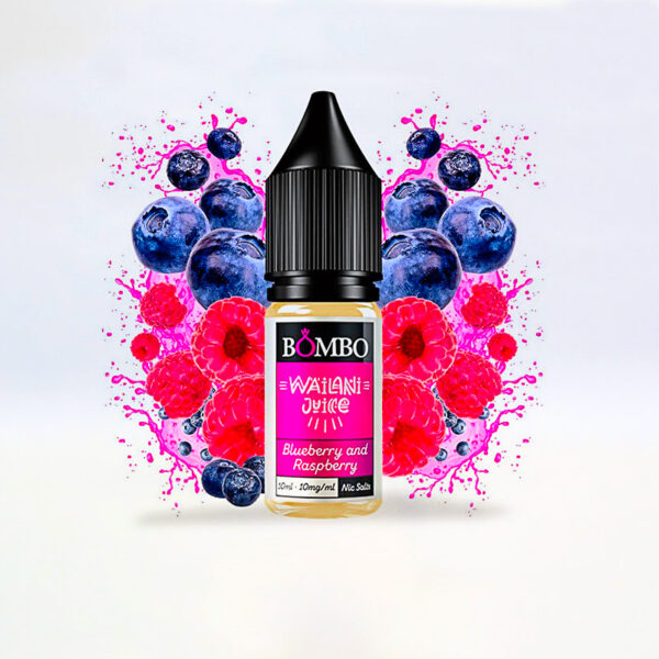 BOMBO NIC SALTS BLUEBERRY & RASPERRY WAILANI JUICE 10 mg 10 ml 1 Ud.