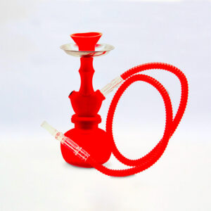 SHISHA 25 cm. 1 Mang. SILICONA/CRISTAL ROJA 1 Ud. 02.30626