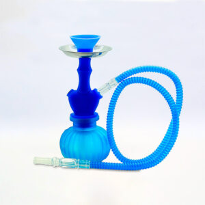 SHISHA 25 cm. 1 Mang. SILICONA/CRISTAL AZUL 1 Ud. 02.30627