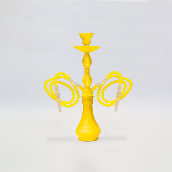 SHISHA 45 cm. 2 Mang. NEON ALL GLASS AMBAR 1 Ud. 02.30450