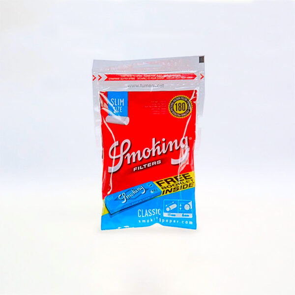 SMOKING FILTROS SLIM CLASSIC 180 + LIBRITO SMK BLUE 30 Uds.