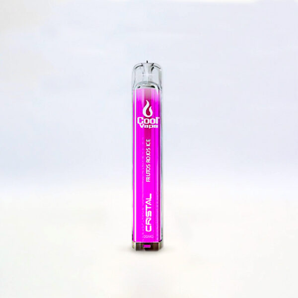 COOL VAPS CRISTAL LUMINOSO AROMA FRUTOS ROJOS ICE DESECHABLE 700 PUFF 20mg 1 Ud. CRI002