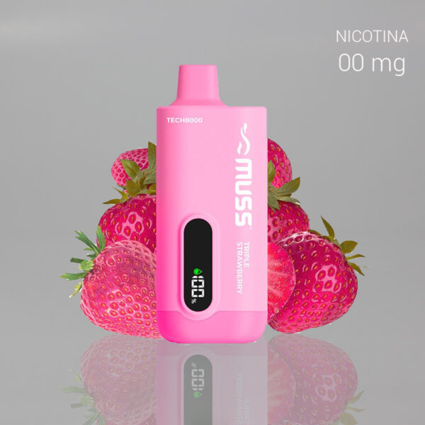 MUSS VAP TECH 8000 TRIPLE STRAWBERRY 8000 PUFF 00mg 15ml 1 Ud.