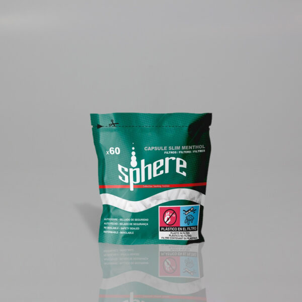 SPHERE FILTROS SLIM CAPSULE MENTHOL 60 40 Uds.