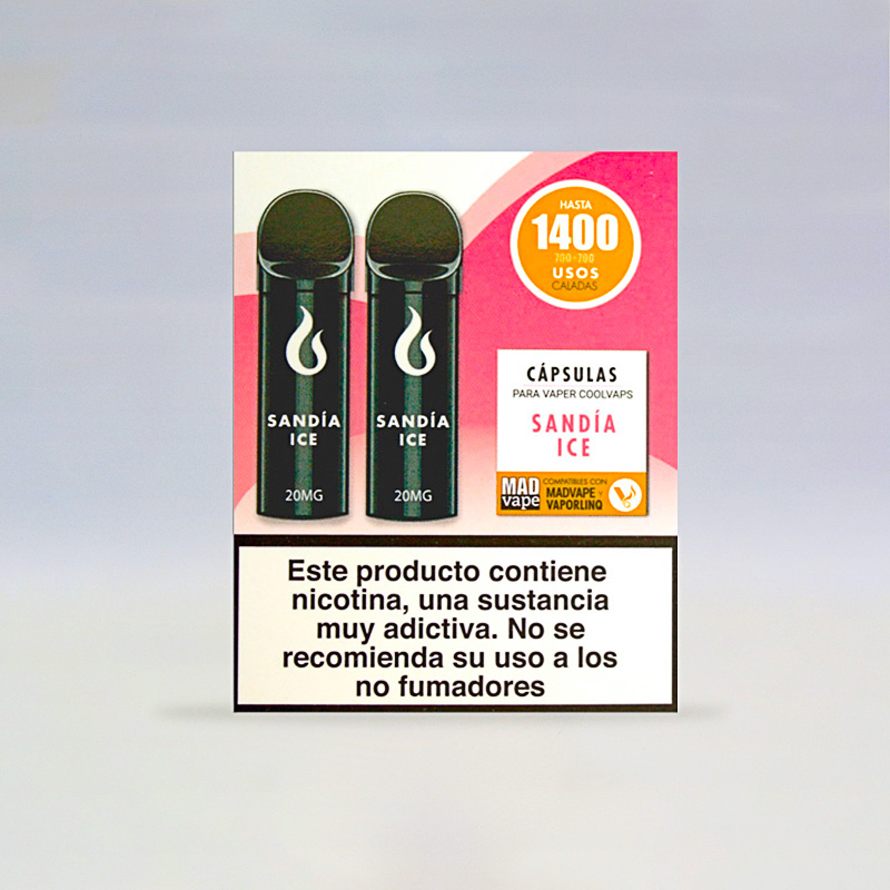 COOL VAPS Q-POD KIT 2 RECARGAS SANDIA ICE 20mg 1 Ud.QPD003