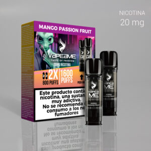VAPEAME SET 2 RECARGAS 800C+800C MANGO PASSION 20mg. 1 Ud.