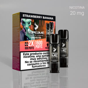 VAPEAME SET 2 RECARGAS 800C+800C STRAWBERRY BANANA 20mg. 1 Ud.