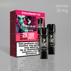 VAPEAME SET 2 RECARGAS 800C+800C STRAWBERRY ICE 20mg. 1 Ud.